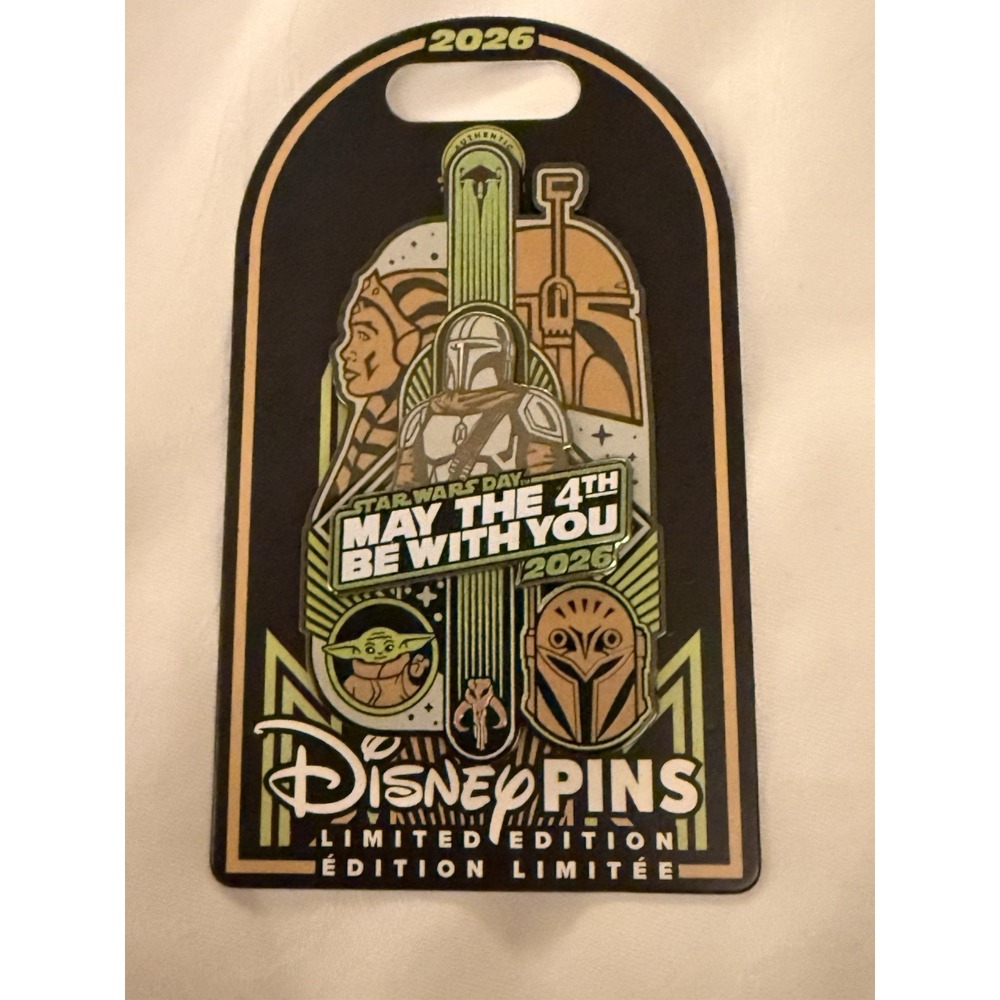 2026 DISNEY STAR WARS DAY PIN MAY THE 4TH BE WITH YOU MINI JUMBO GROGU AHSOKA LE